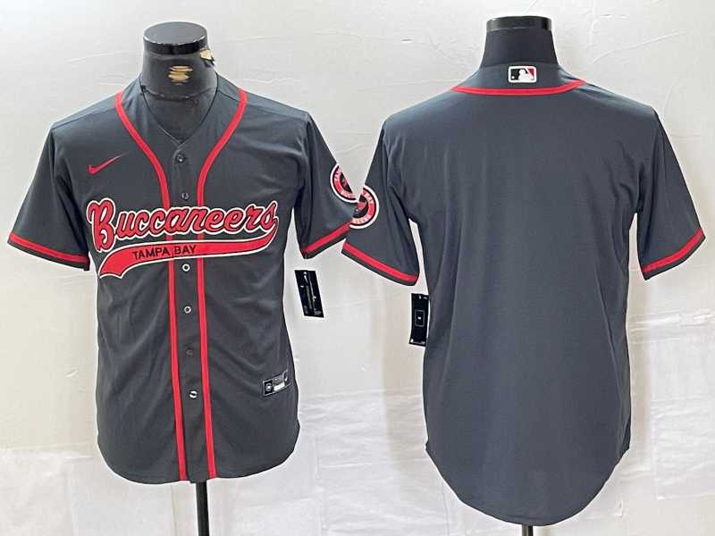 Men%27s Tampa Bay Buccaneers Blank Grey Cool Base Stitched Baseball Jersey
